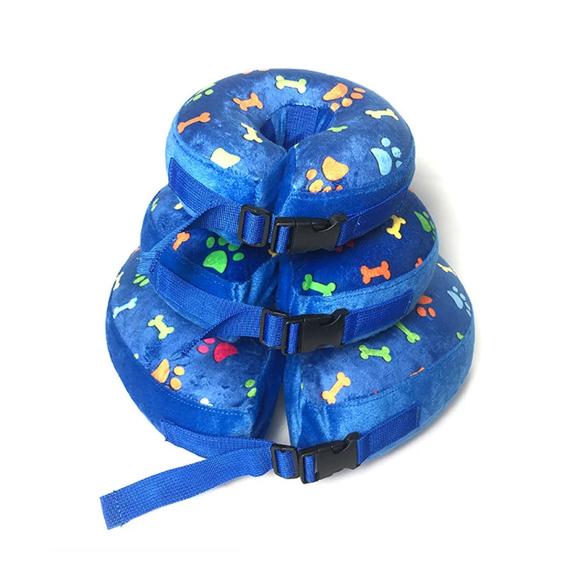 Vue produit des colliers lune gonflables pour chien du plus petit au plus grand format