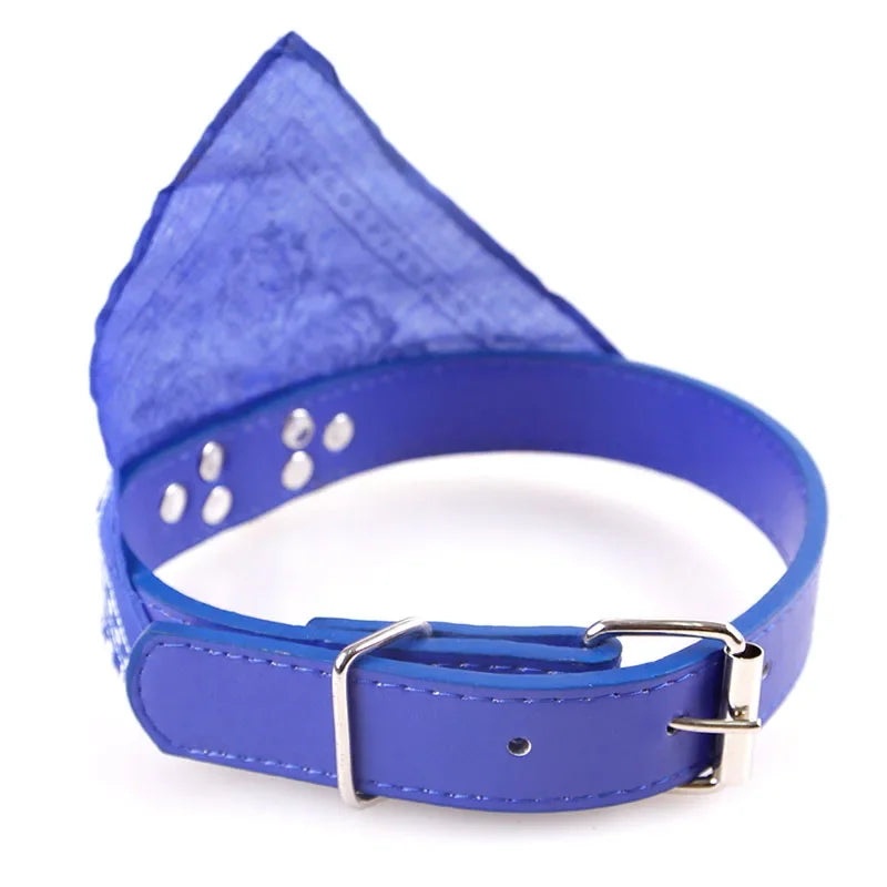 Le collier foulard bandana bleu offre un style unique 