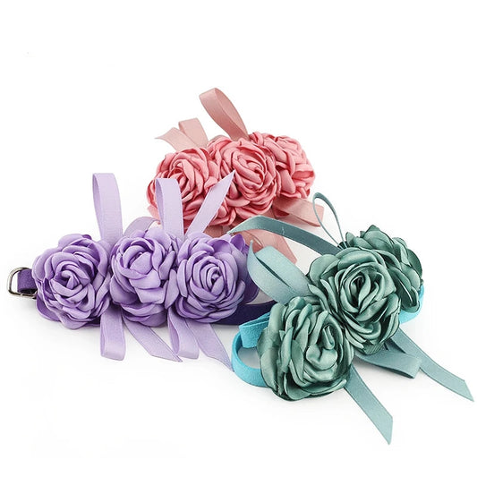 Ensemble de colliers de cérémonie violet vert et rose élégants 