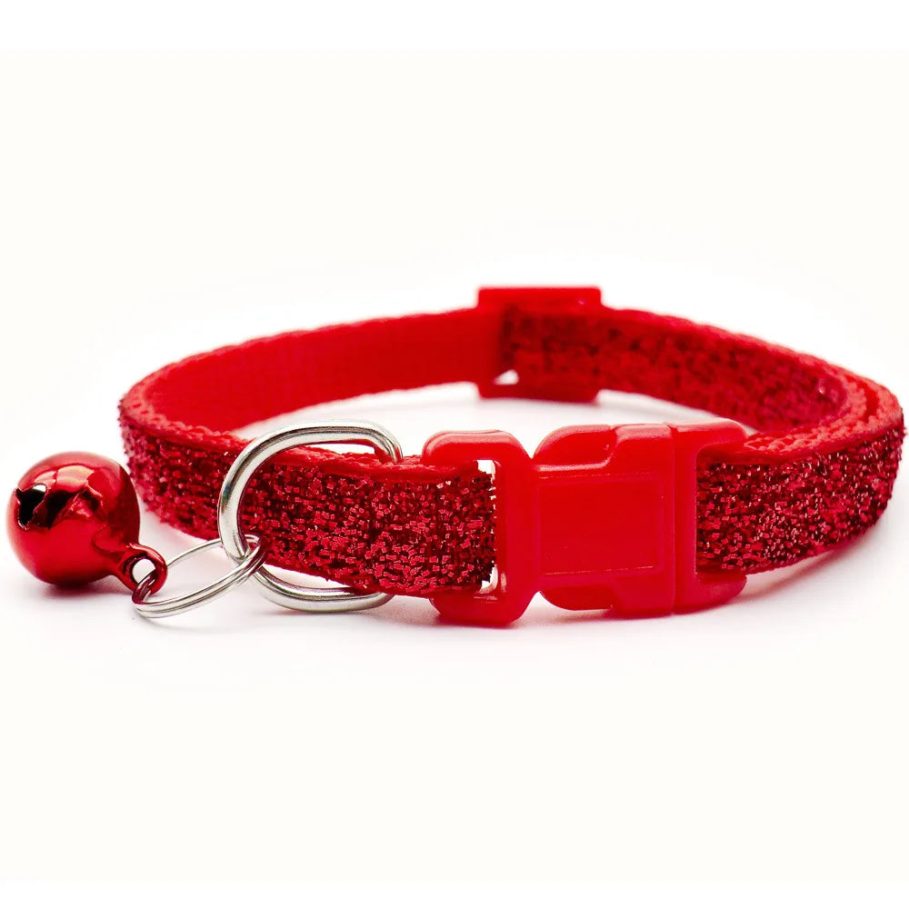 Collier pailleté petit chien clochette