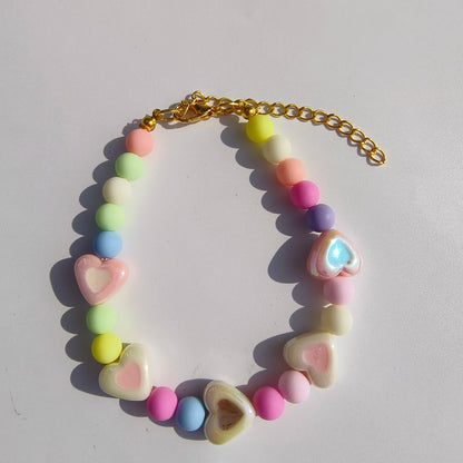 Collier pour petit chien à perles et fleurs pastel