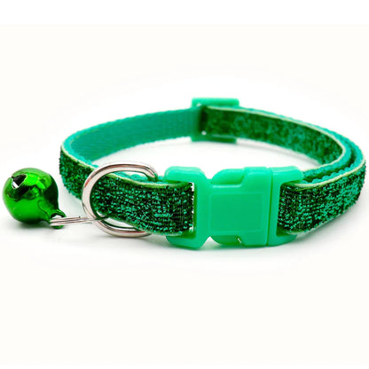 Collier pailleté petit chien clochette