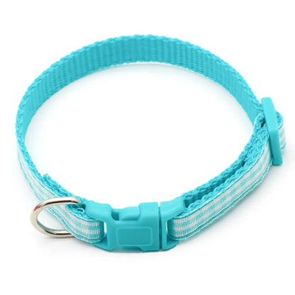 Collier nylon carreaux petit chien coloré