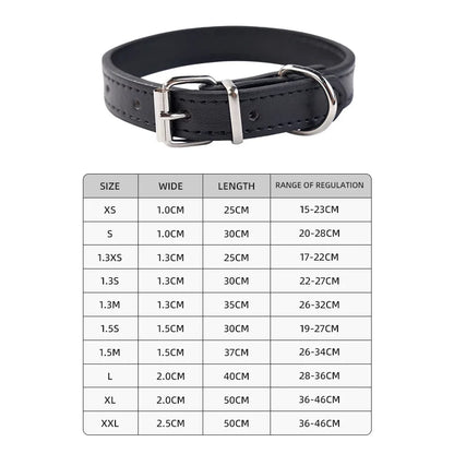 Collier cuir PU uni petit chien multi-coloris