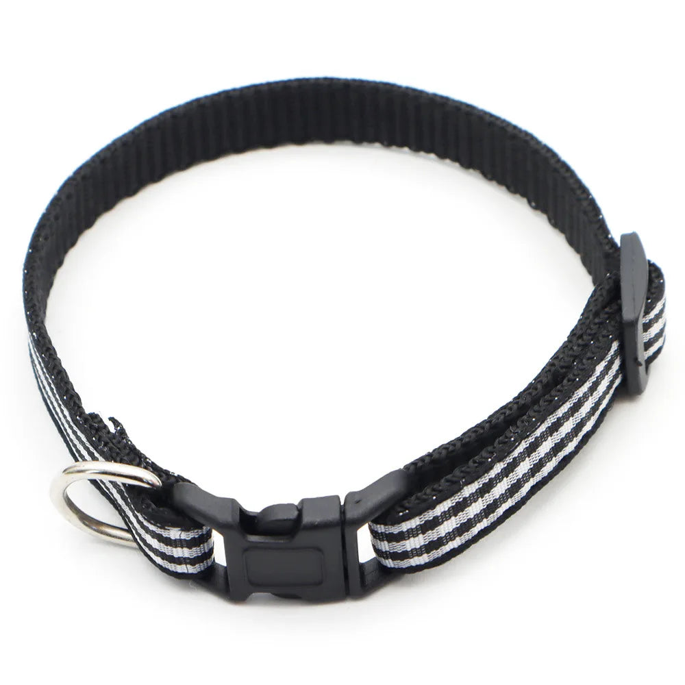 Collier nylon carreaux petit chien coloré