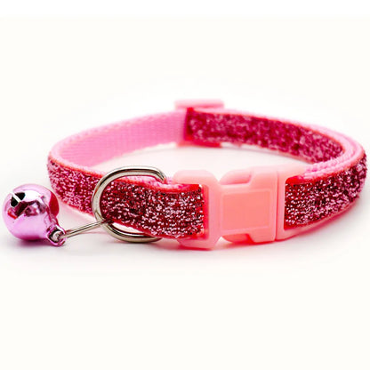 Collier pailleté petit chien clochette