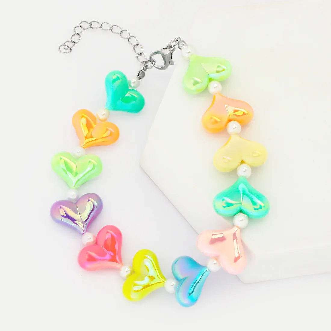 Collier pour petit chien à perles et fleurs pastel