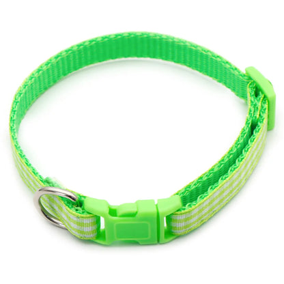 Collier nylon carreaux petit chien coloré