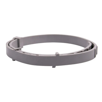Collier anti-stress réglable gris pour chien présenté seul sur fond clair