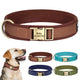 Variantes de coloris du collier personnalisé pour chien en nylon rembourré avec vue portée.