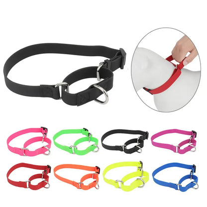 Présentation des coloris du collier d’entraînement pour chien en PVC imperméable avec poignée de contrôle.