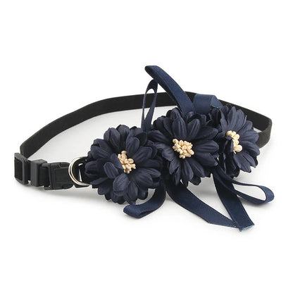 Collier de cérémonie noir pour chien élégant et distingué