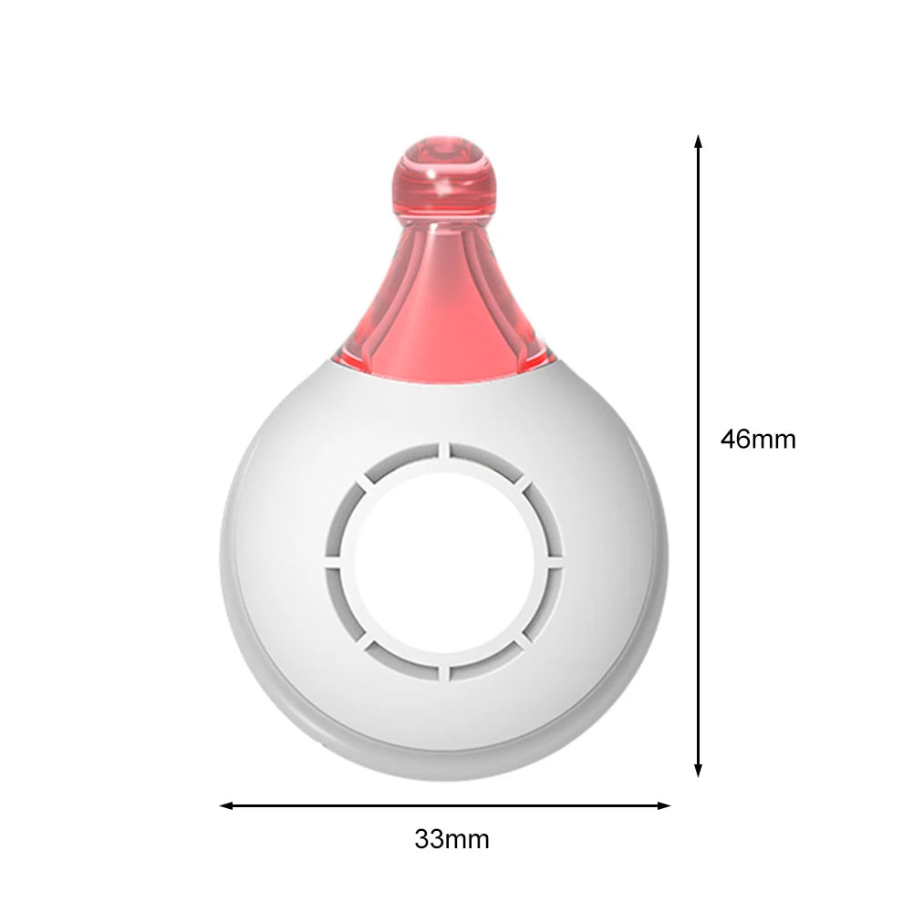Vue produit avec mesures d’un répulseur ultrasonique pour collier de chien