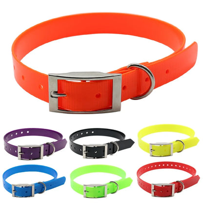 Vue d’ensemble des coloris disponibles pour le collier pour chien en TPU.