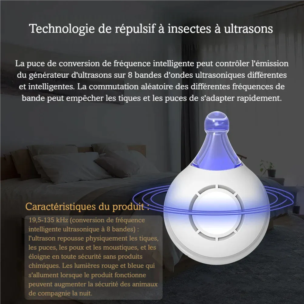 Dispositif ultrasonique pour chien avec mise en avant de la fréquence de répulsion
