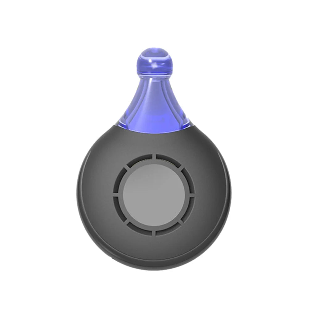 Répulseur ultrasonique rechargeable noir pour collier de chien, présenté seul sur fond clair